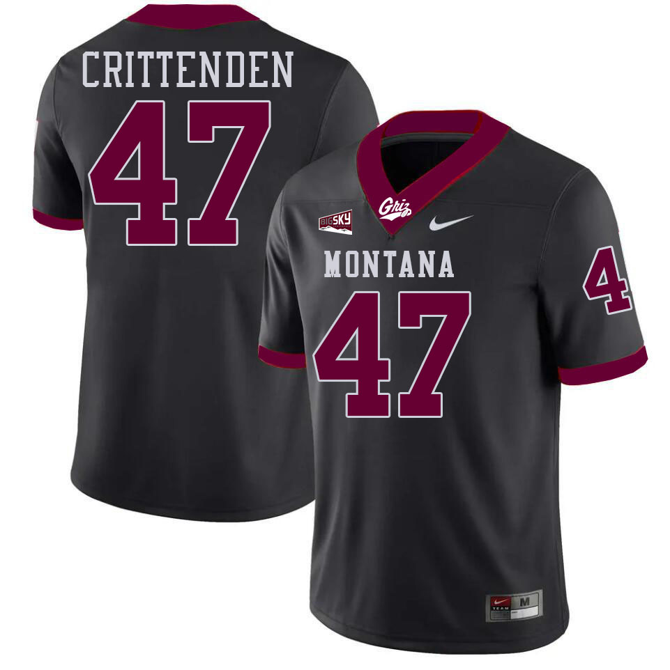 Montana Grizzlies #47 Derek Crittenden College Football Jerseys,Uniforms Stitched Sale-Black